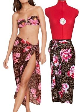 Victoria's Secret Cheetah Peony Sarong Cover
